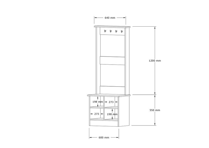 Hanah Home Mare Hall Stand Zafiro y Blanco Hanah Home Mare Hall Stand Zafiro y Blanco